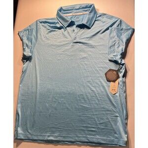 Rorie Whelan Golf Performance Polo Shirt Mens 2XL Aqua Blue Beach Activewear New